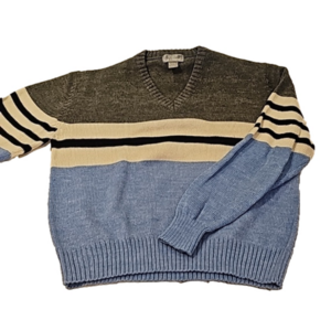 Le Tigre mens stripe sweater acrylic polyester blend Size XL